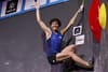 Naïlé Meignan on celebrating her flash of boulder 3 in the women's final